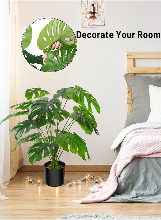 Garlo Artificial Tree Plant Tree with Pot, Plants 75cm Large Tropical Palm Tree, in Pot for Indoor Outdoor Home Office Garden Decoration  - Image 2