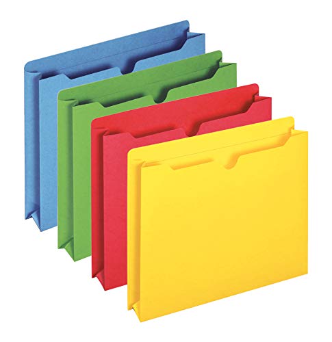 Pendaflex File Jackets, Color File Folders with 2 inch Expanding Sides, Color Assortment May Vary, Letter Size, Straight Cut Tab, 50/Box (B3043DTAST) - Image 1