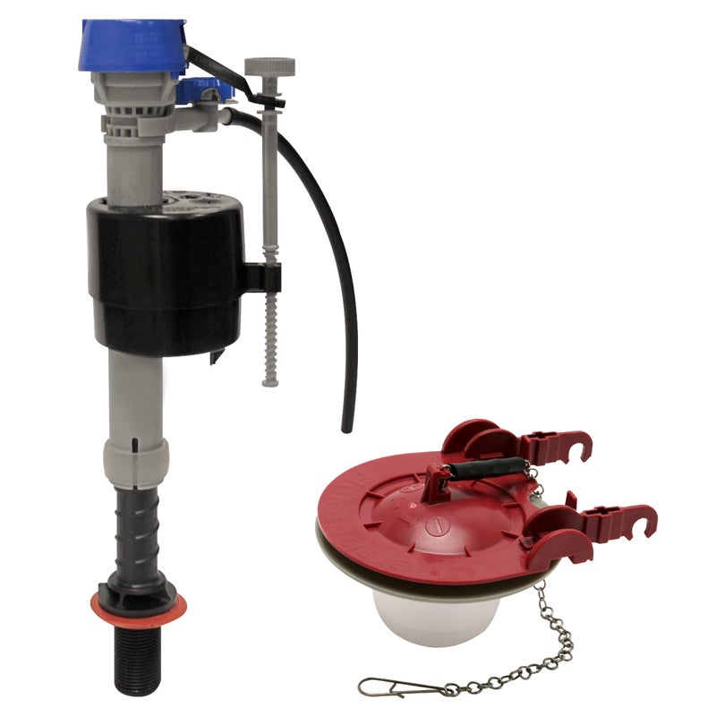 Fluidmaster K-400H-040-T5 PerforMAX Fill Valve and 3-Inch Flapper Toilet Repair Kit, Multicolor - Image 1