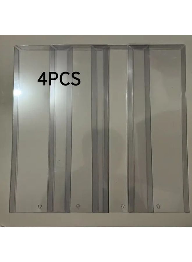 4pcs Transparent Toy Car Protective Covers with Foldable Back Panel for Collectibles - Image 1