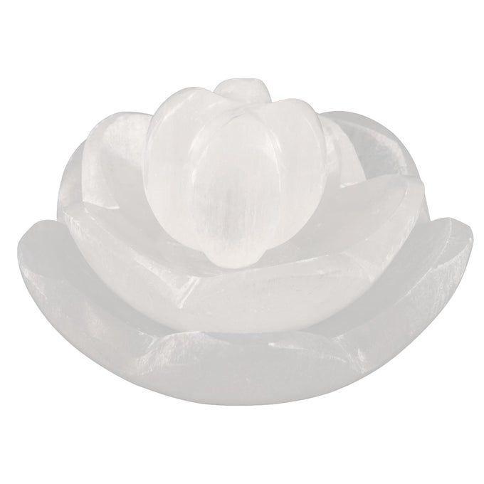 LOTUS FLOWER SELENITE BOWL FOR CRYSTALS CHARGING 3 PC FLOWER SELENITE BOWL FOR CRYSTALS CHARGING MINED CRAFTED IN MOROCCO IDEAL FOR CLEANSING RECHARGING HEALING STONES MEDITATION DECOR