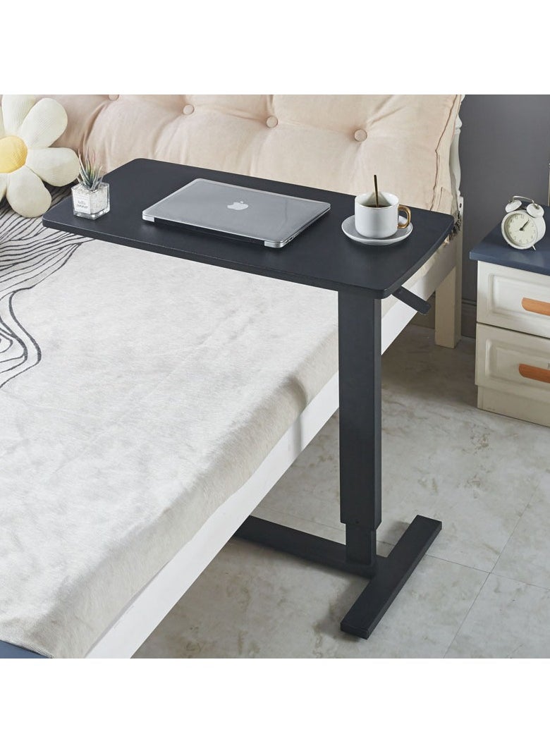 Generic - Overbed Table with Swivel Hidden Wheels Adjustable Height, Pneumatic Mobile Standing Desk Laptop Bedside Table Multi-Purpose for Home and Hospital Use - Image 1