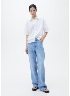 MANGO Short Sleeve Linen-Blend Shirt  - Image 4