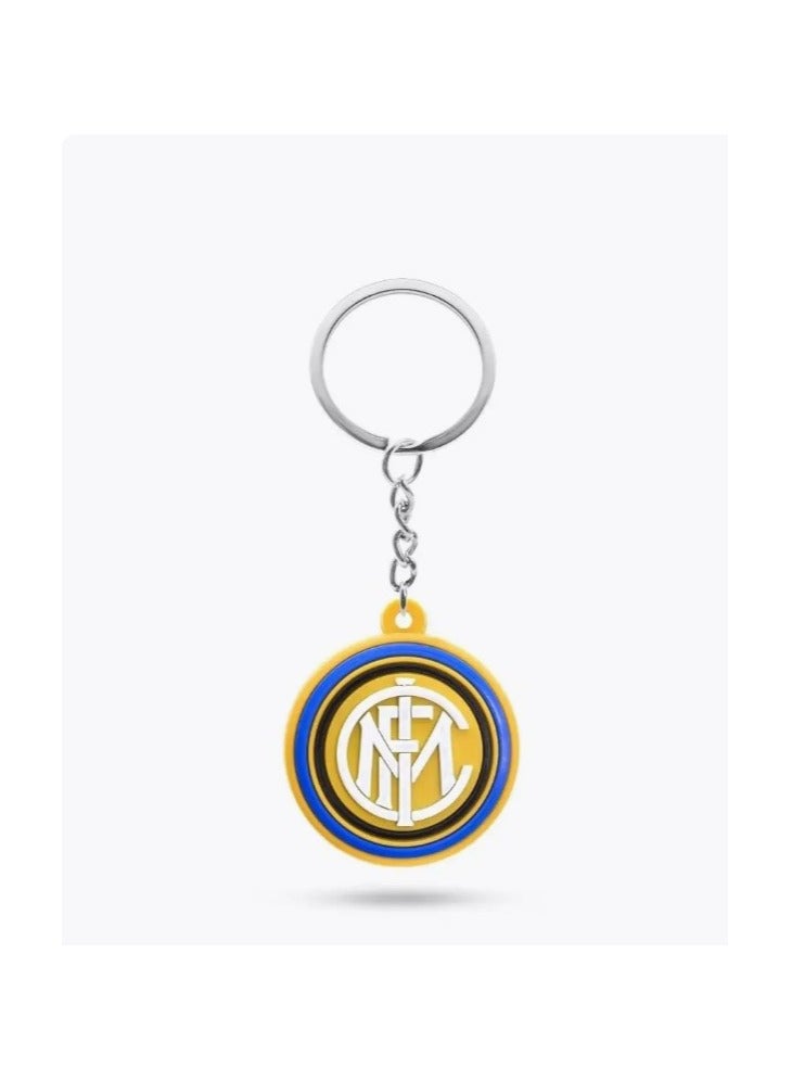 MARIO DRAFTS Inter Milan Football Club Logo Keychain, Official Team Merchandise, Blue and Gold - Image 1