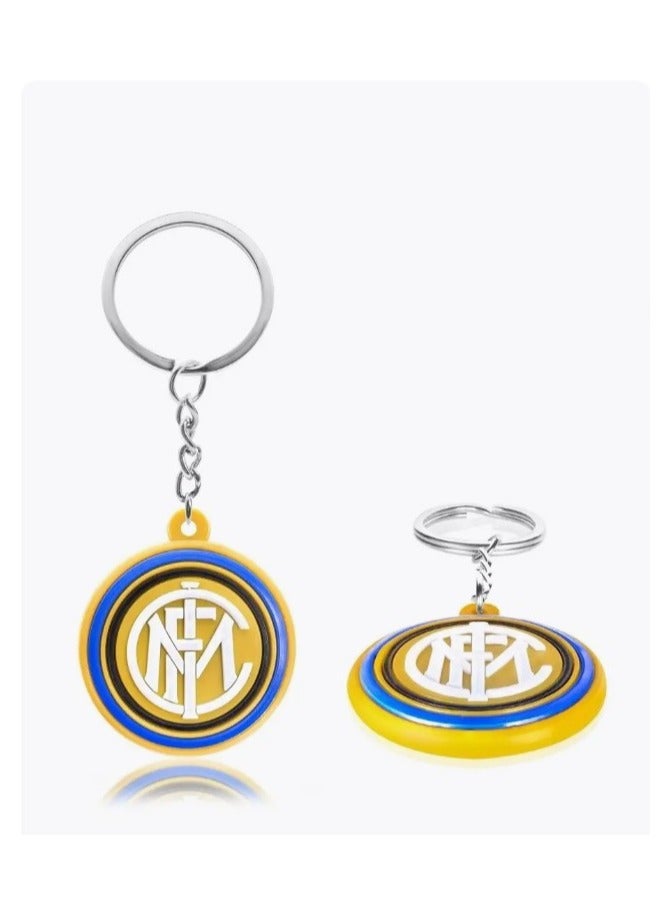 MARIO DRAFTS Inter Milan Football Club Logo Keychain, Official Team Merchandise, Blue and Gold - Image 3