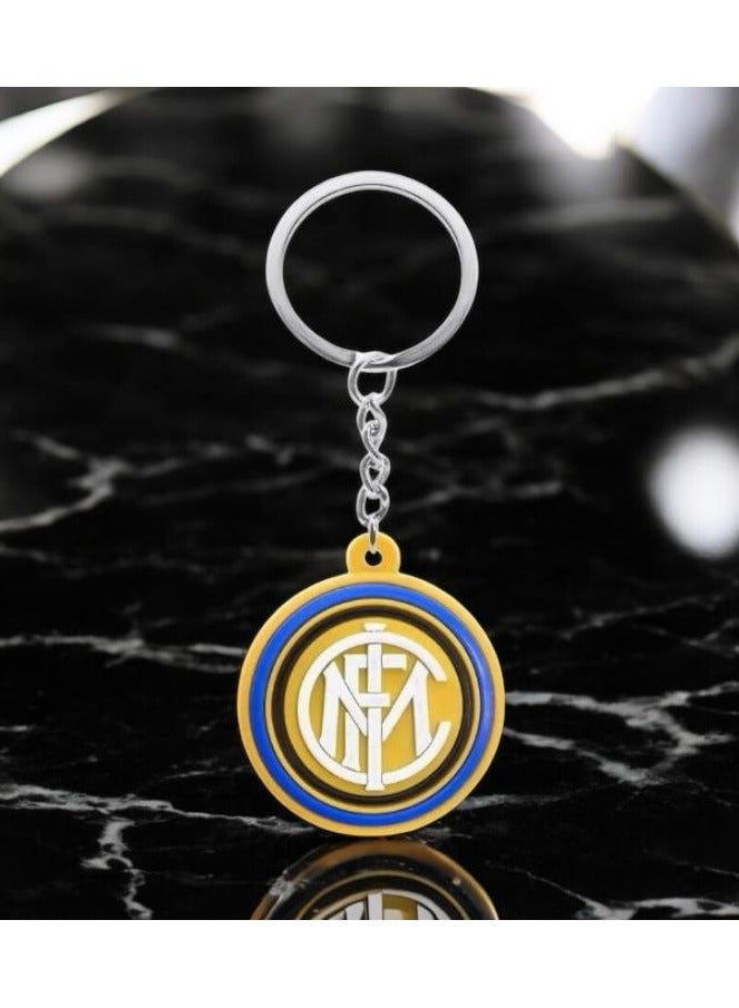 MARIO DRAFTS Inter Milan Football Club Logo Keychain, Official Team Merchandise, Blue and Gold - Image 5