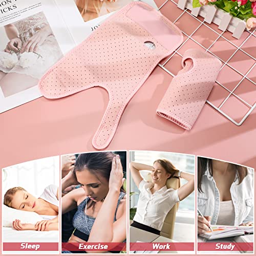 Zomiboo 2 Pieces Carpal Tunnel Wrist Brace for Night Wrist Sleep Supports Splints Stabilizer and Hand Brace Cushioned to Help with Carpal Tunnel Pain Relief Universal Adjustable Fit(Breathable Style,Pink) - Image 4