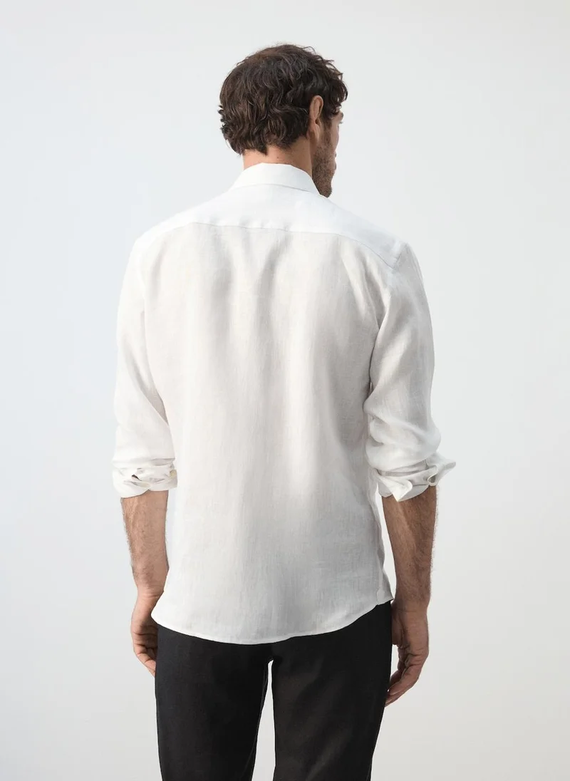 Mango Man Regular-Fit 100% Linen Shirt