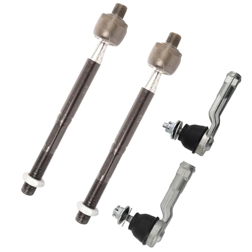 TRQ Front Inner and Outer Tie Rod Set 4 Piece Compatible with 2022 Hyundai Kona Electric 2021 Kia Niro 21 Niro EV - Image 1