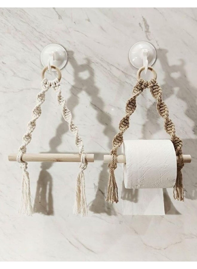 انتيكيانو حامل ورق المرحاض للتعليق على الحائط للمطبخ أو الحمام، طبيعي