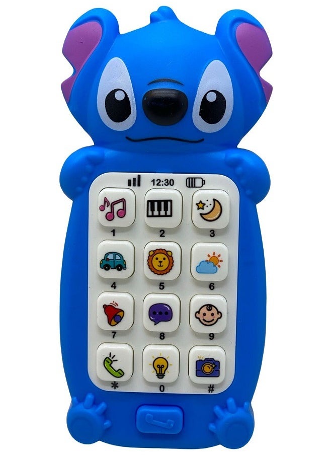 Generic Interactive Phone Toy With Sound Effects & Music in the form of Stitch (Blue) 