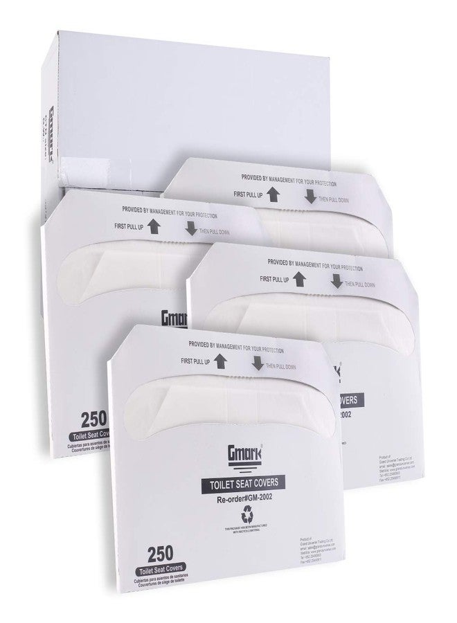 Gmark Paper Toilet Seat Covers, Thick Strength 100% Virgin Paper, Disposable Half-Fold Covers for Public Restroom Dispensers, 4 x 250 (1000 Total) GM2002 - Image 4