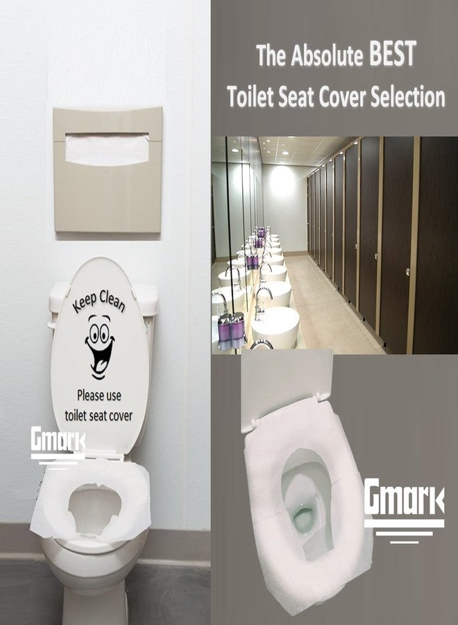 Gmark Paper Toilet Seat Covers, Thick Strength 100% Virgin Paper, Disposable Half-Fold Covers for Public Restroom Dispensers, 4 x 250 (1000 Total) GM2002 - Image 2