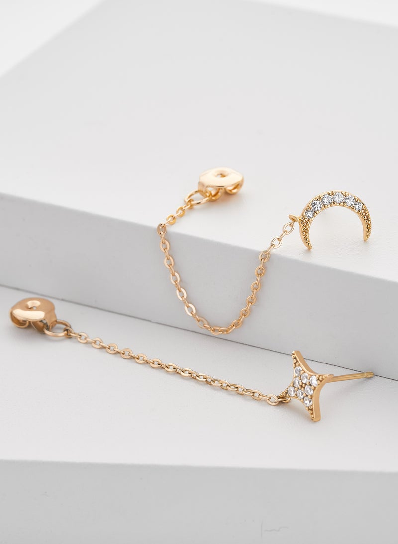 Mevecco Women Huggie Hoop Earrings Gold Ear Stud Cuff 14K Gold Filled Small Boho Beach Simple Delicate Handmade Hypoallergenic Jewelry Gift - Image 3