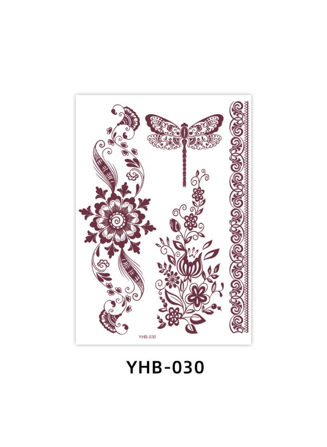Mehendi Stickers Henna Mehendi stencil Tattoo Sticker for Hands Temporary Waterproof Mehndi Tattoo Body Art for Women & Girls - Image 1