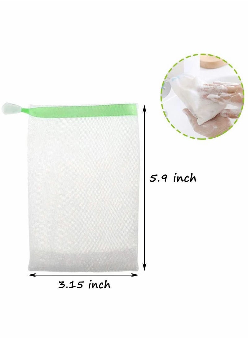 Y&D 20 Pack Handmade Soap Bubble Mesh Bags, Exfoliating Bag, Double Layer Foam Net Saver Pouch Bags Body Facial Cleaning Tool(Assorted Colors)  - Image 3