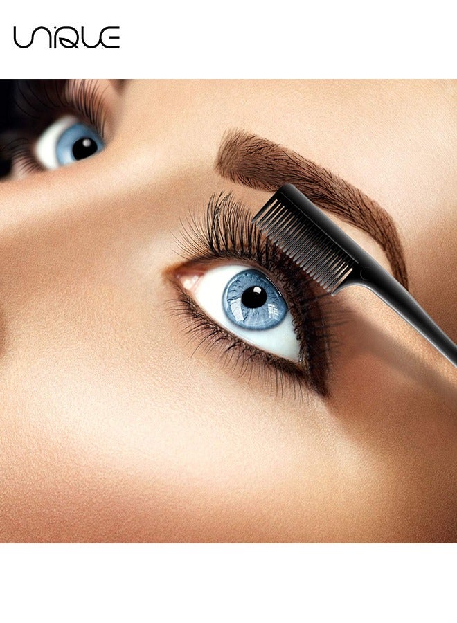 Unique 12 Pieces Natural Styling Eyebrow and Hair Combs, Double Sided Control Brush Eyelashes Grooming Comb Hairdressing Tools Double Head Eyebrow Brush Makeup Brush Eyebrow Brush - Image 4