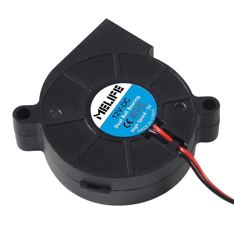 MELIFE 4 Pack Brushless Dual Ball Bearing Blower Fan MELIFE 12V 5015 Turbine Turbo 50x15mm  High Speed 12V - Image 4