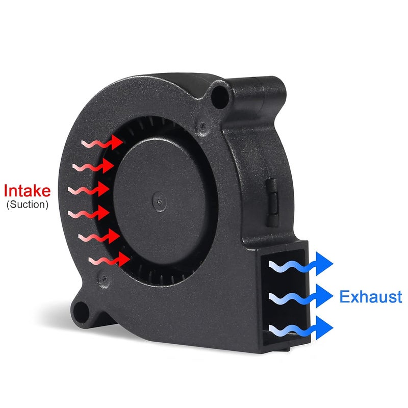 MELIFE 4 Pack Brushless Dual Ball Bearing Blower Fan MELIFE 12V 5015 Turbine Turbo 50x15mm  High Speed 12V - Image 5