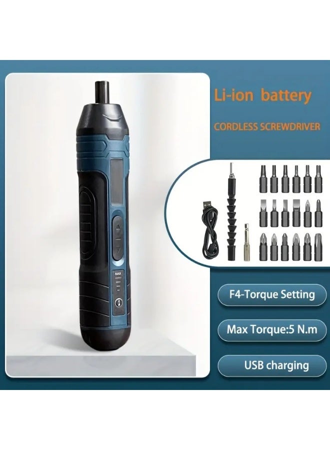 3.6V lithium cordless screwdriver Cordless Electric Screwdriver Set Power Screwdriver 4 torque setting - Image 1