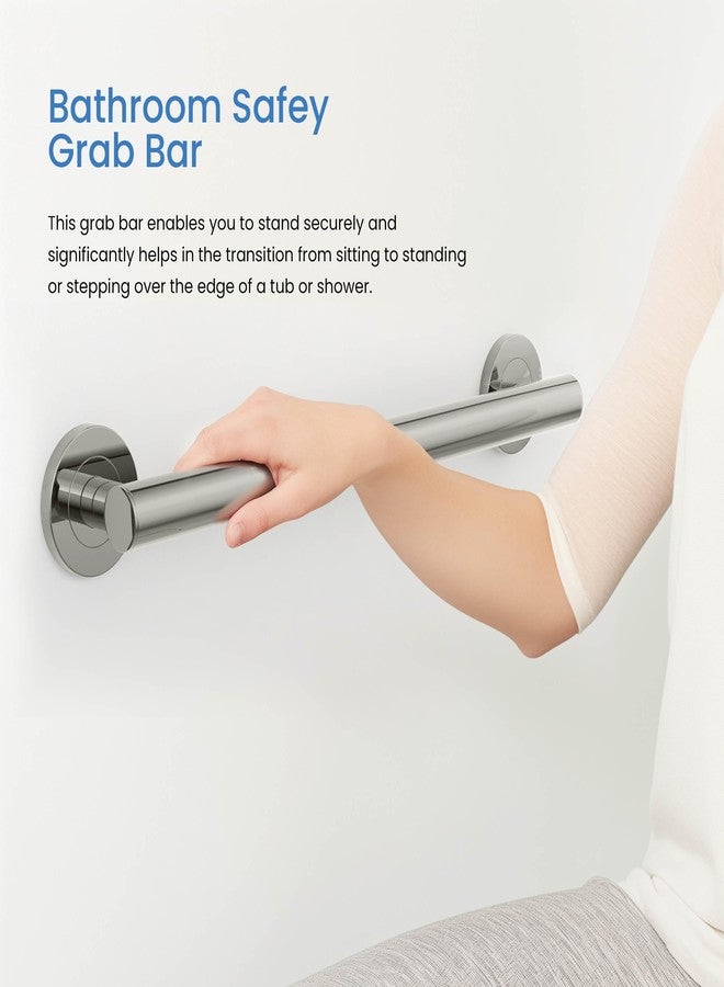 KIBI 24 Inch Stainless Steel Grab Bar for Bathtubs and Showers | Straight Shaped Grab Bar, Shower Safety Bathroom Grab Bars for Seniors, Anti Slip Shower Handles for Elderly, Wall Mount, Chrome - Image 5