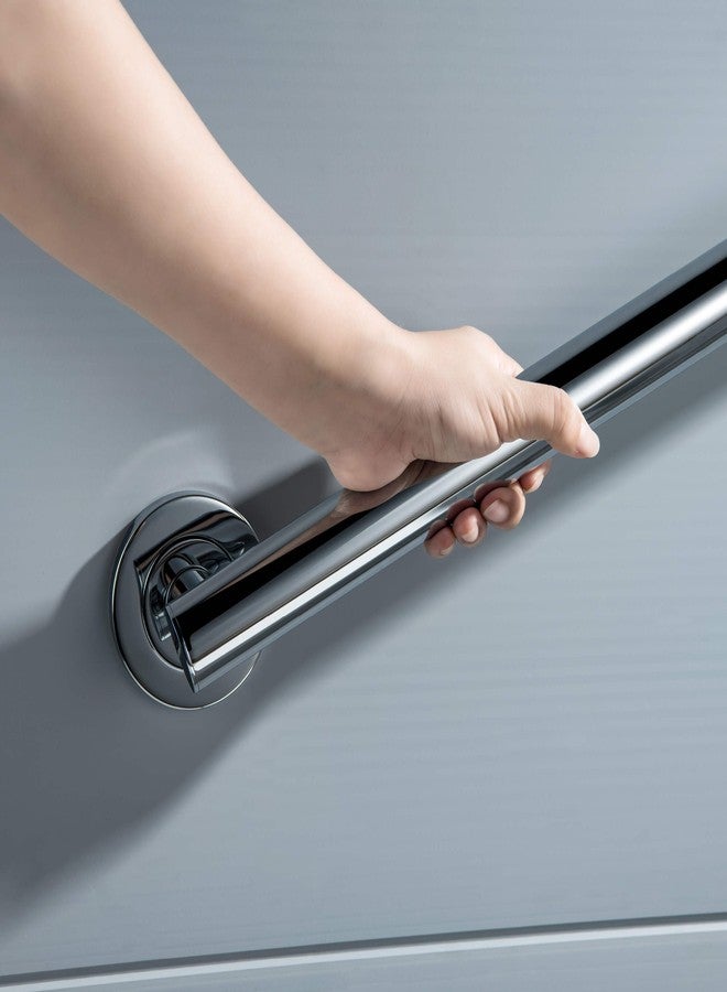 KIBI 24 Inch Stainless Steel Grab Bar for Bathtubs and Showers | Straight Shaped Grab Bar, Shower Safety Bathroom Grab Bars for Seniors, Anti Slip Shower Handles for Elderly, Wall Mount, Chrome - Image 4