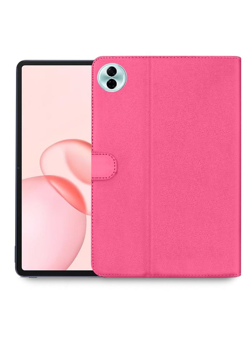 OMAKER حافظة ذكية فاخرة من الجلد مع غطاء واقي كامل مع قاعدة مغناطيسية لجهاز Honor Pad 10 12.1 بوصة 2025 - وردي فوشيا - Image 2
