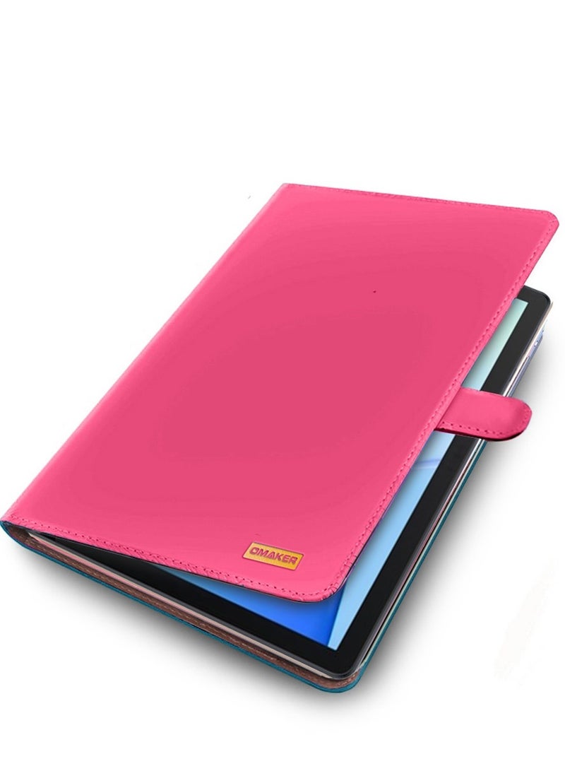 OMAKER حافظة ذكية فاخرة من الجلد مع غطاء واقي كامل مع قاعدة مغناطيسية لجهاز Honor Pad 10 12.1 بوصة 2025 - وردي فوشيا - Image 3