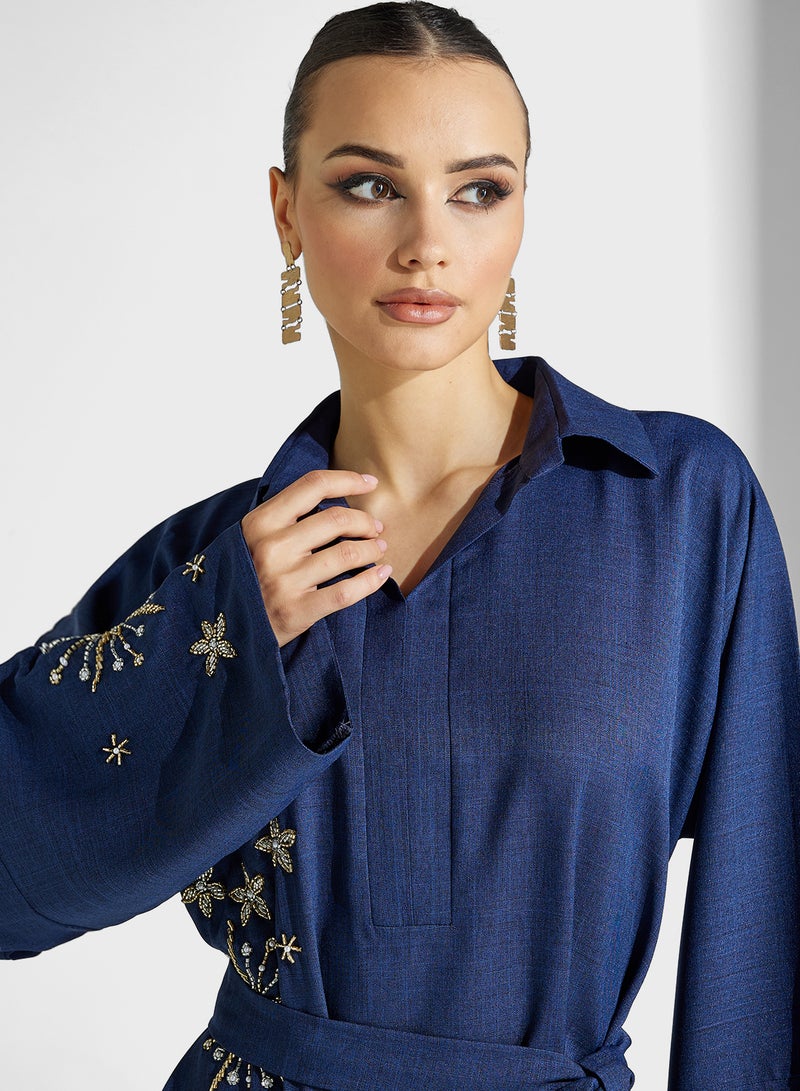 hayas closet Belt & Beadwork Jalabiya - Image 3