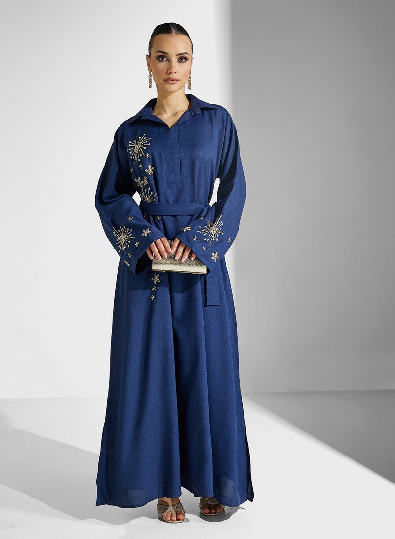 hayas closet Belt & Beadwork Jalabiya - Image 4