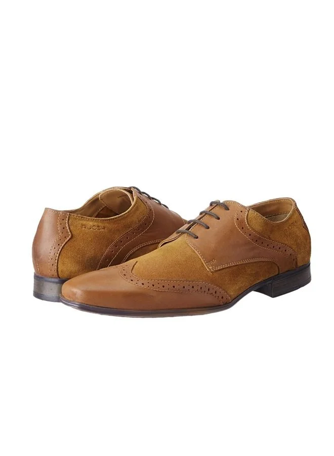 RUOSH Mens Oxford Derby Lace up Comfort Leather Work Office Formal Occasion Party Wear Premium Shoes