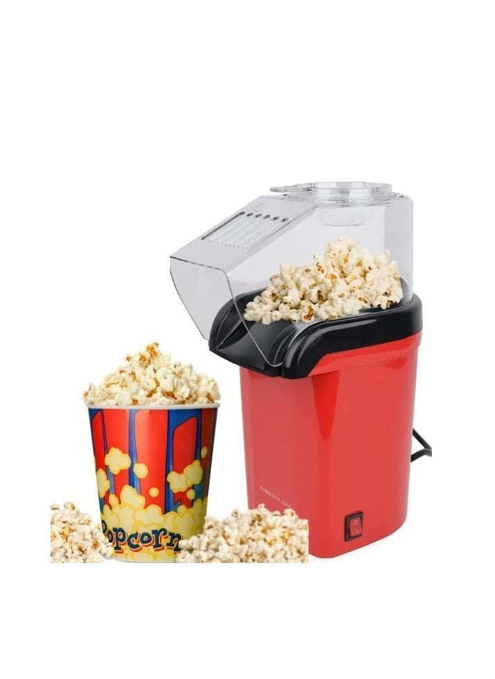 Raxoom Popcorn Maker Home Made Popcorn Machine 1200W with Measuring Cup Healthy Snack No Oil Electric Popcorn Makers  - Image 1