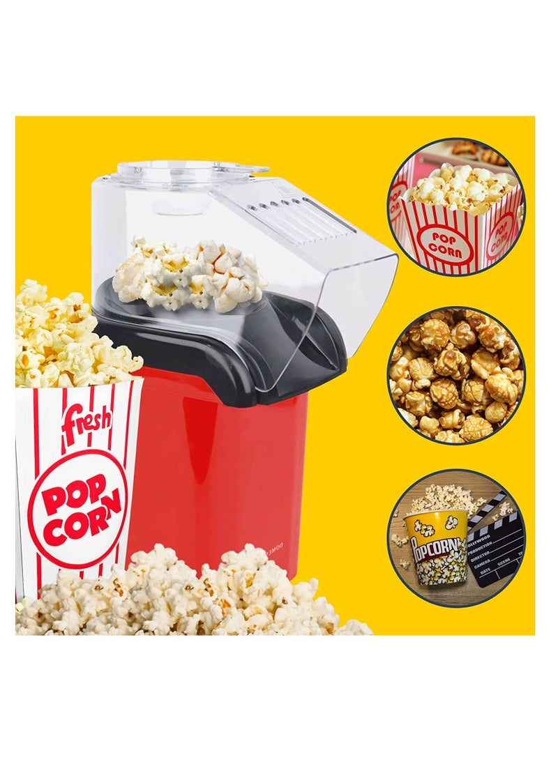 Raxoom Popcorn Maker Home Made Popcorn Machine 1200W with Measuring Cup Healthy Snack No Oil Electric Popcorn Makers  - Image 5