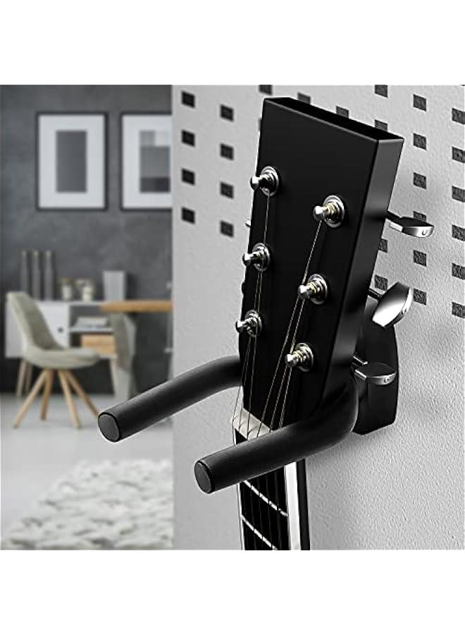Beauenty Guitar Wall Hooks – Display Mount Hangers for Electric & Acoustic Guitars, Bass & Banjo | Pack of 2 Brackets with Screws & Guitar Pick | Adjustable Soft Padded Sponge Holder Supports - Image 5