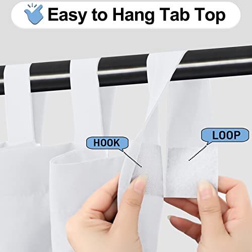OutdoorLines Waterproof Outdoor Curtains for Patio - Windproof Tab Top Gazebo Curtain Panels - Privacy Sun Blocking Outside Curtain Set for Porch, Pergola and Cabana 54 x 84 inch, White, 2 Panels - Image 5
