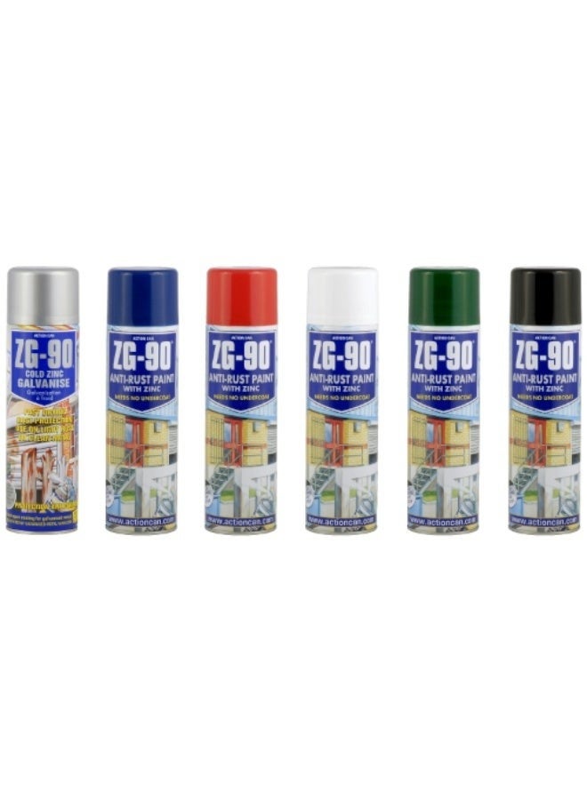 ®ACTION CAN ZG-90_Rapid Dry Galvanise & Anti-Rust Paint with Primer 500ML  Cold galvanizing coating containing zinc to protect metals from rust - Image 4