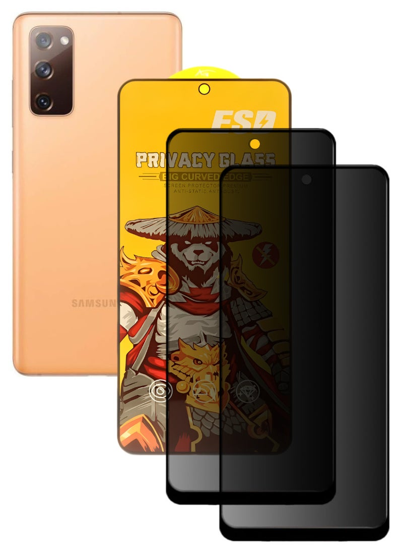 ESD 2 Pieces Tempered Dustproof Privacy Glass Screen Protector Compatible For Samsung Galaxy S20 FE - Image 1
