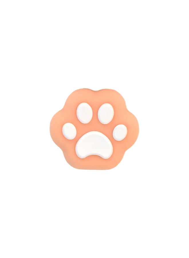 AMOGMO Special-shaped Cat Claw Rocker Cap For Switch Handle Silicone Non-slip Game Rocker Protection Cap-Product Color:Orange White Cat Claws (1000 Per Pack)  - Image 1