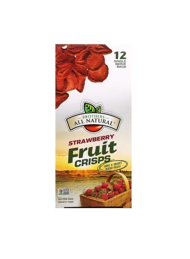 Brothers-ALL-Natural رقائق فواكه مجففة بالتجميد بنكهة الفراولة، 12 كيسًا فرديًا، 0.26 أونصة (7.5 جم) لكل كيس - Image 2