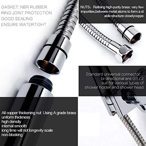 10X 1 Meter Flexible Shower Hose with Brass Fittings/Anti-Corrosion & Anti Explosion Shower Tube (1) - Image 2