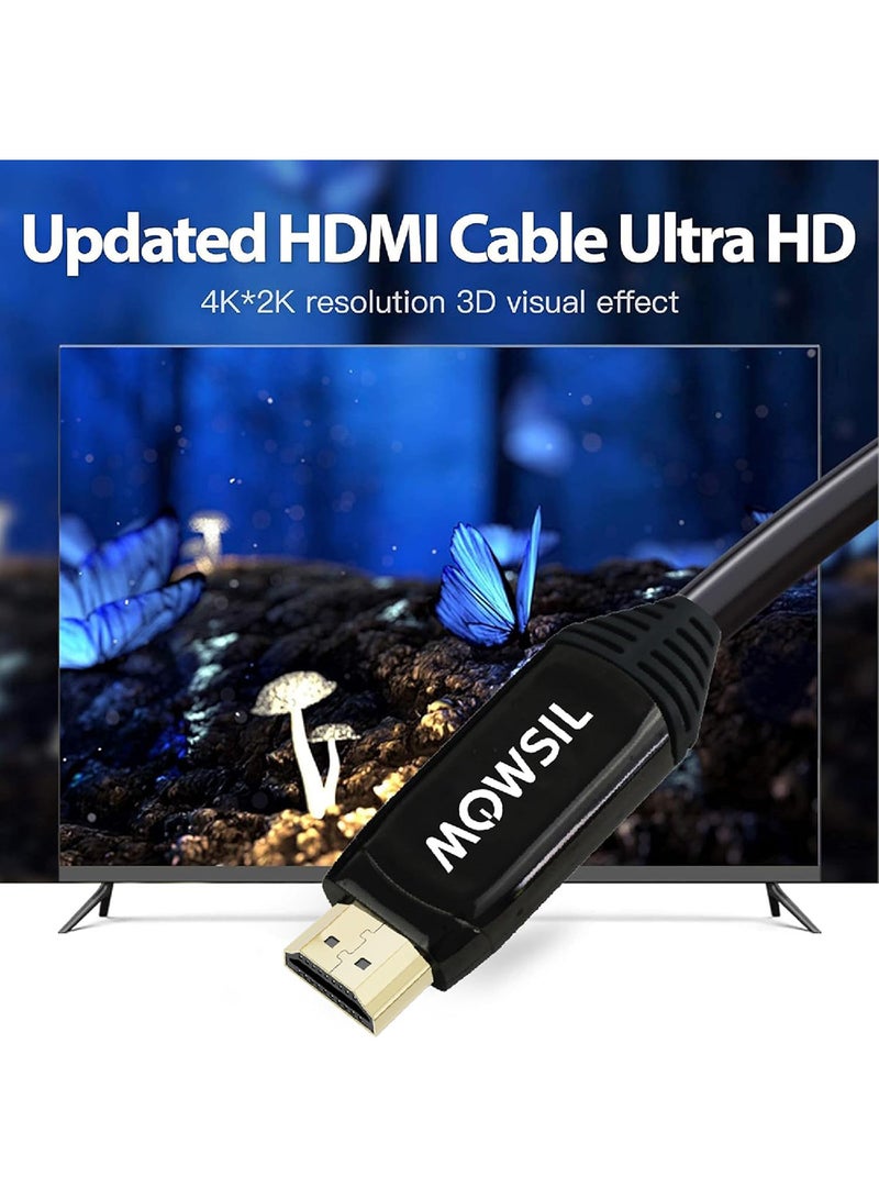 MOWSIL MOWSIL Active Optical Fiber Cable (AOC) 4K@60Hz 25Mtr, 18Gbps High Speed, UHD 4K HDMI 2.0 Cord, Hybrid Fiber/Copper, 24K Gold Plated Connectors - Image 2