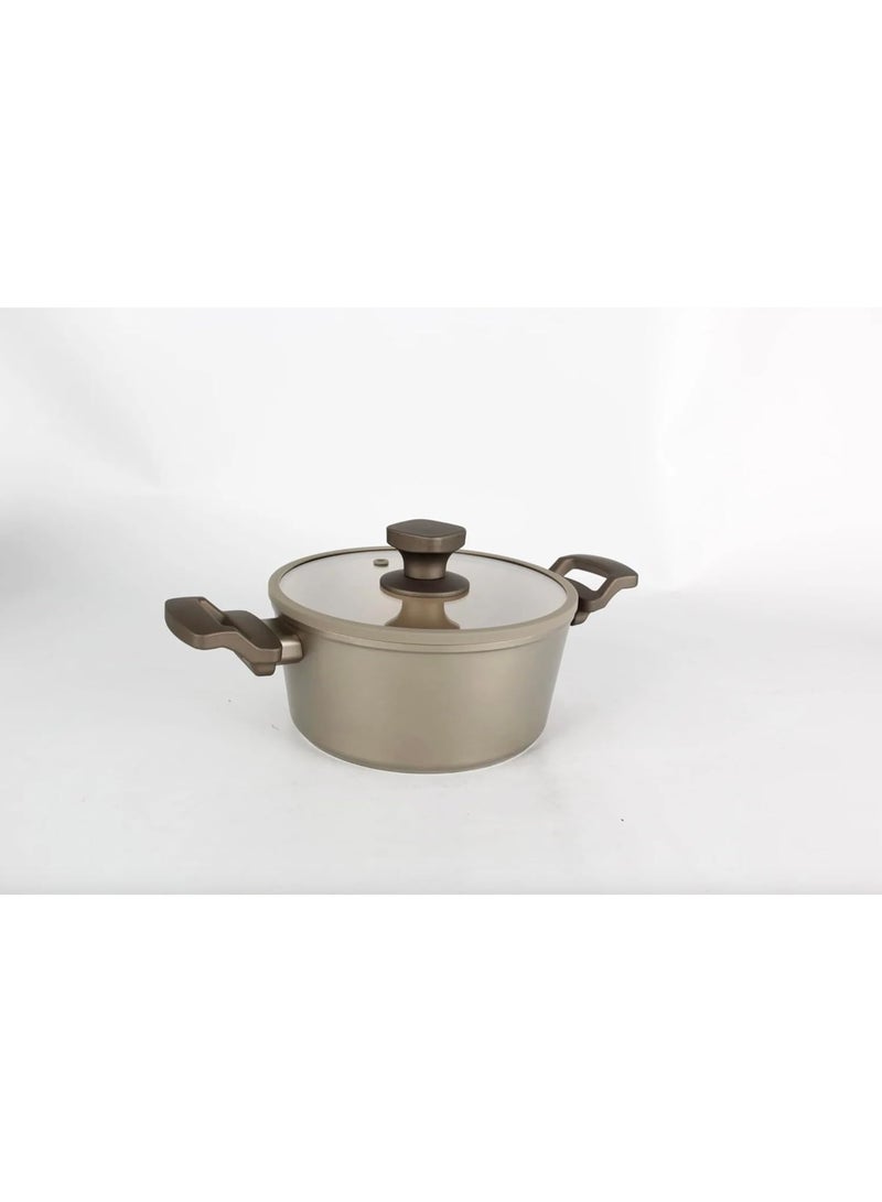 Orchid Premium Aluminium Cookware Set with Ceramic Coating, Pots & Pans Set, Casseroles & Fry Pan Set with Lids, Non-Stick Cooking Set for Gas, Kitchen Cookware Set, Cooking Untensils Set - Image 3