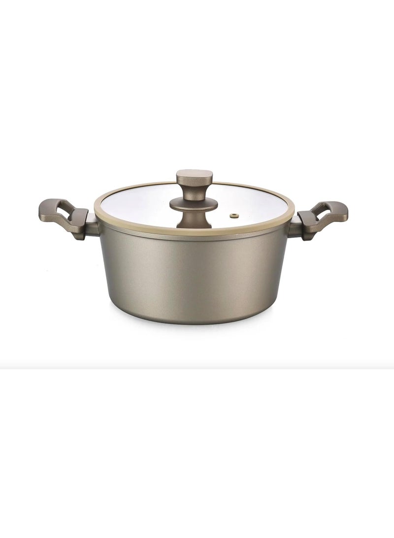 Orchid Premium Aluminium Cookware Set with Ceramic Coating, Pots & Pans Set, Casseroles & Fry Pan Set with Lids, Non-Stick Cooking Set for Gas, Kitchen Cookware Set, Cooking Untensils Set - Image 4