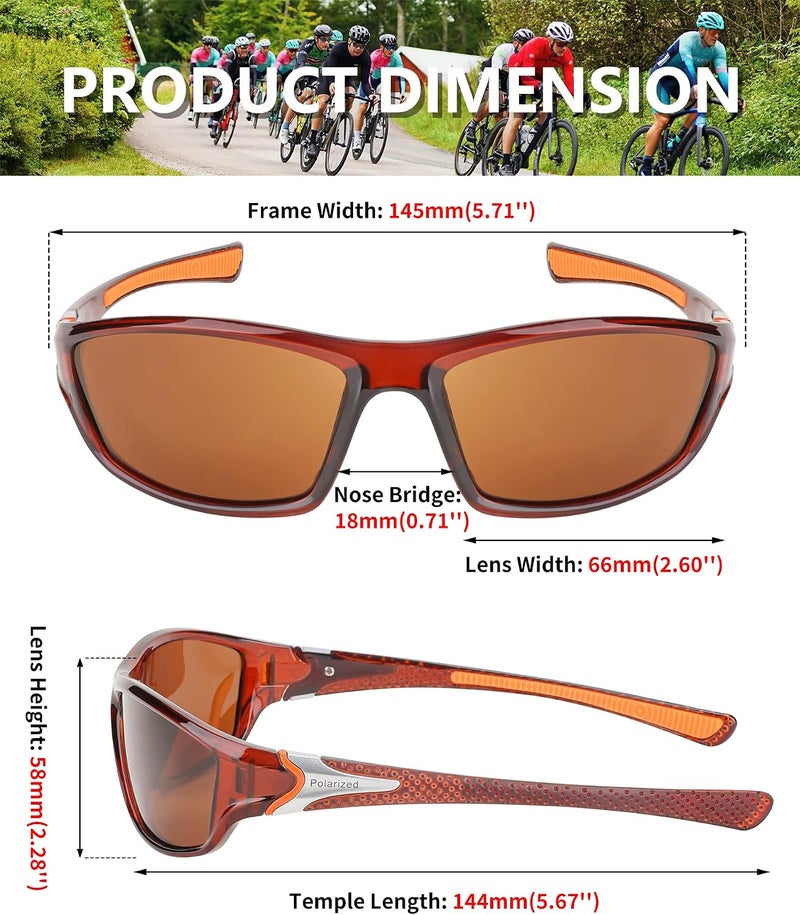 FEISEDY Well-engineered versatile build FEISEDY Polarized Sports Sunglasses For Men Women Night Driving Cycling Fishing Glasses B2674 Polished safe edge - Image 4