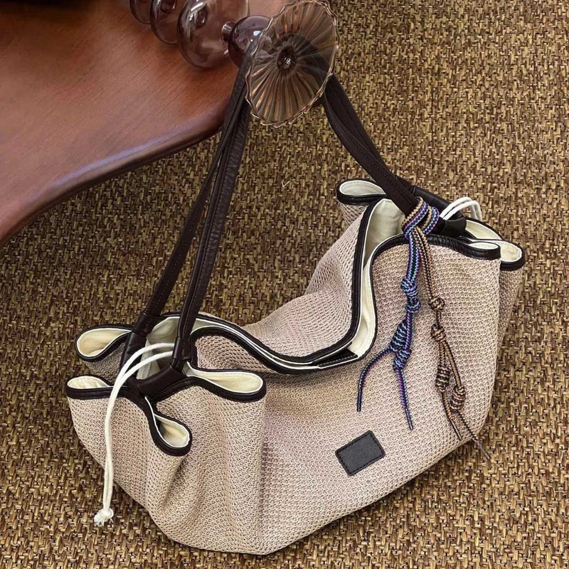 Selling Women'S Bags, High-End Straw Bags, Tote Bags, Women'S Bags, High-End, Light Luxury, Lazy And Leisurely, Large-Capacity Woven Bags - Image 5