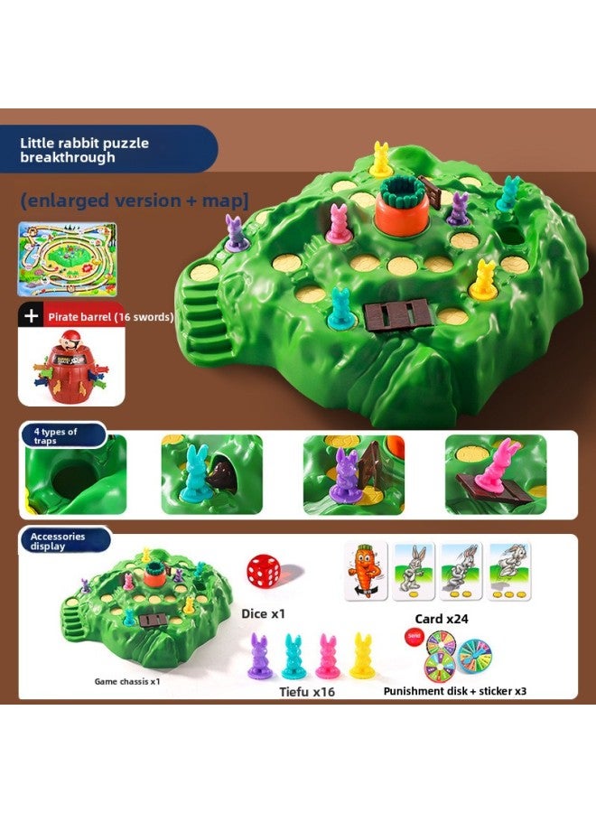 لعبة معركة مزدوجة للأطفال من مصيدة الأرانب، لعبة طاولة مشاهير الإنترنت، لعبة ذكاء مستفادة، انفجارات، لعبة اختراق