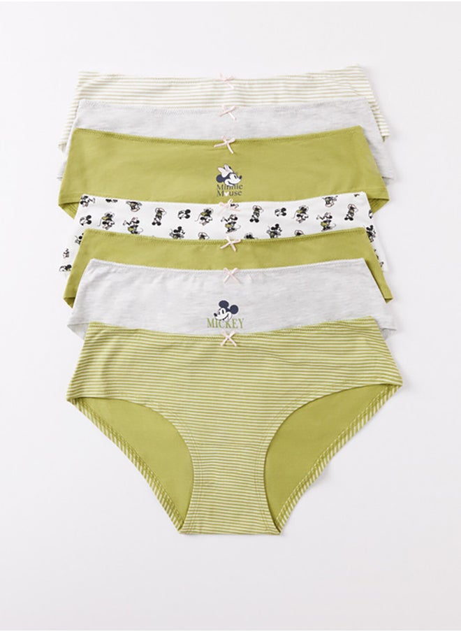 women'secret Pack Of 7 Wide Cotton Panties With Mickey Mouse Print  - Image 5