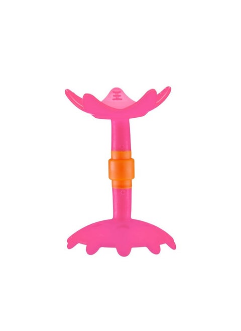 لعبة التسنين الذكية الأصلية من Teethin Smart Ez Grip Star ولعبة حسية للأطفال الرضع والأطفال الصغار. عضاضة خالية من مادة Bpa باللون الوردي