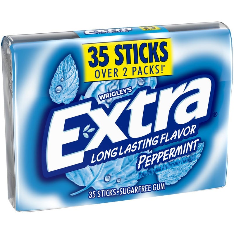 Extra WRIGLEYS EXTRA PEPPERMINT CHEWING GUM SUGAR FREE STICK RP 35 CT - Image 3