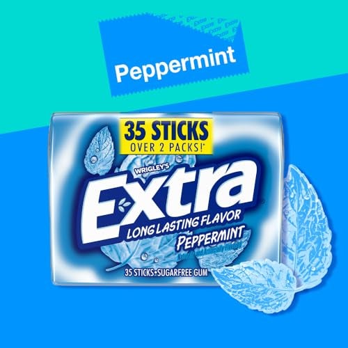 Extra WRIGLEYS EXTRA PEPPERMINT CHEWING GUM SUGAR FREE STICK RP 35 CT - Image 5